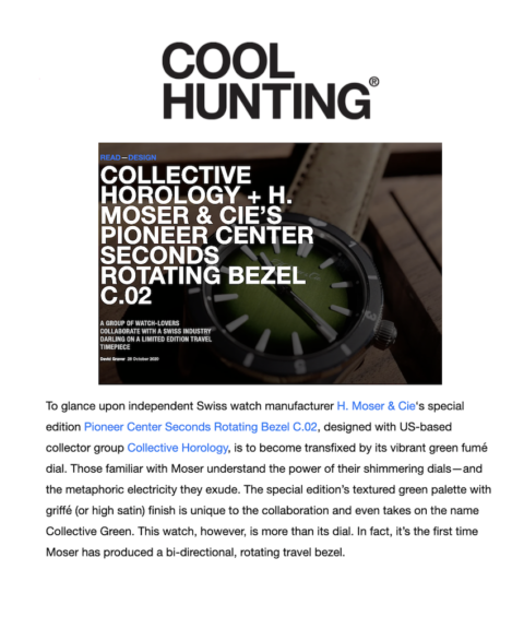 Cool Hunting — Collective Horology