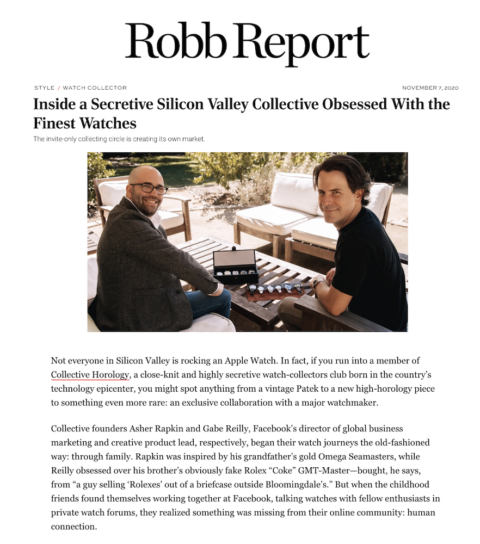 Robb Report — Collective Horology